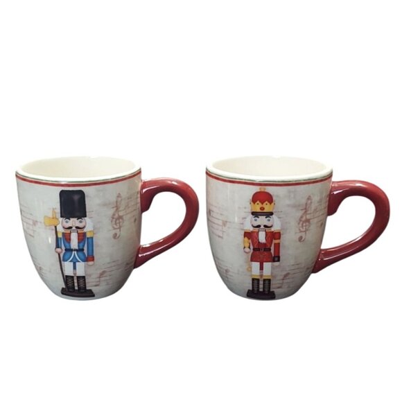 Nutcracker Mugs World Market Set Of 4 Christmas Holiday Coffee Cups 13.5 Oz - Picture 4 of 11